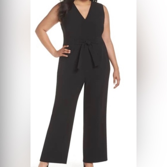 Vince Camuto Pants - NWOT VINCE CAMUTO CREPE TIE FRONT WIDE LEG JUMPSUIT